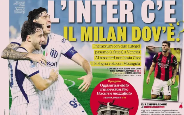 Halaman Depan Surat Kabar Italia: Krisis Juventus dan Milan